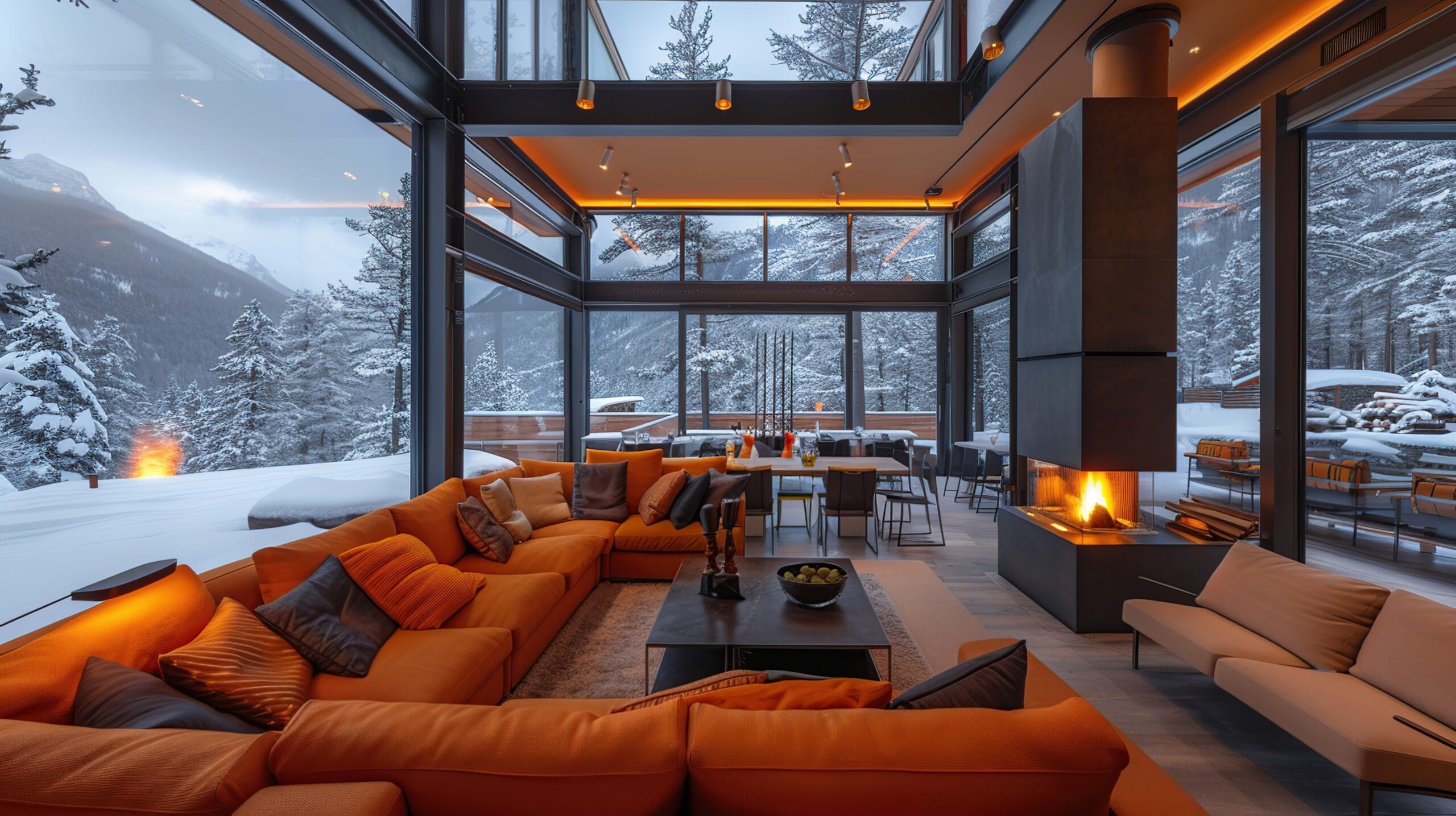 Modern Mountainside Home with Stunning View Modern Mountainside Home with Stunning View