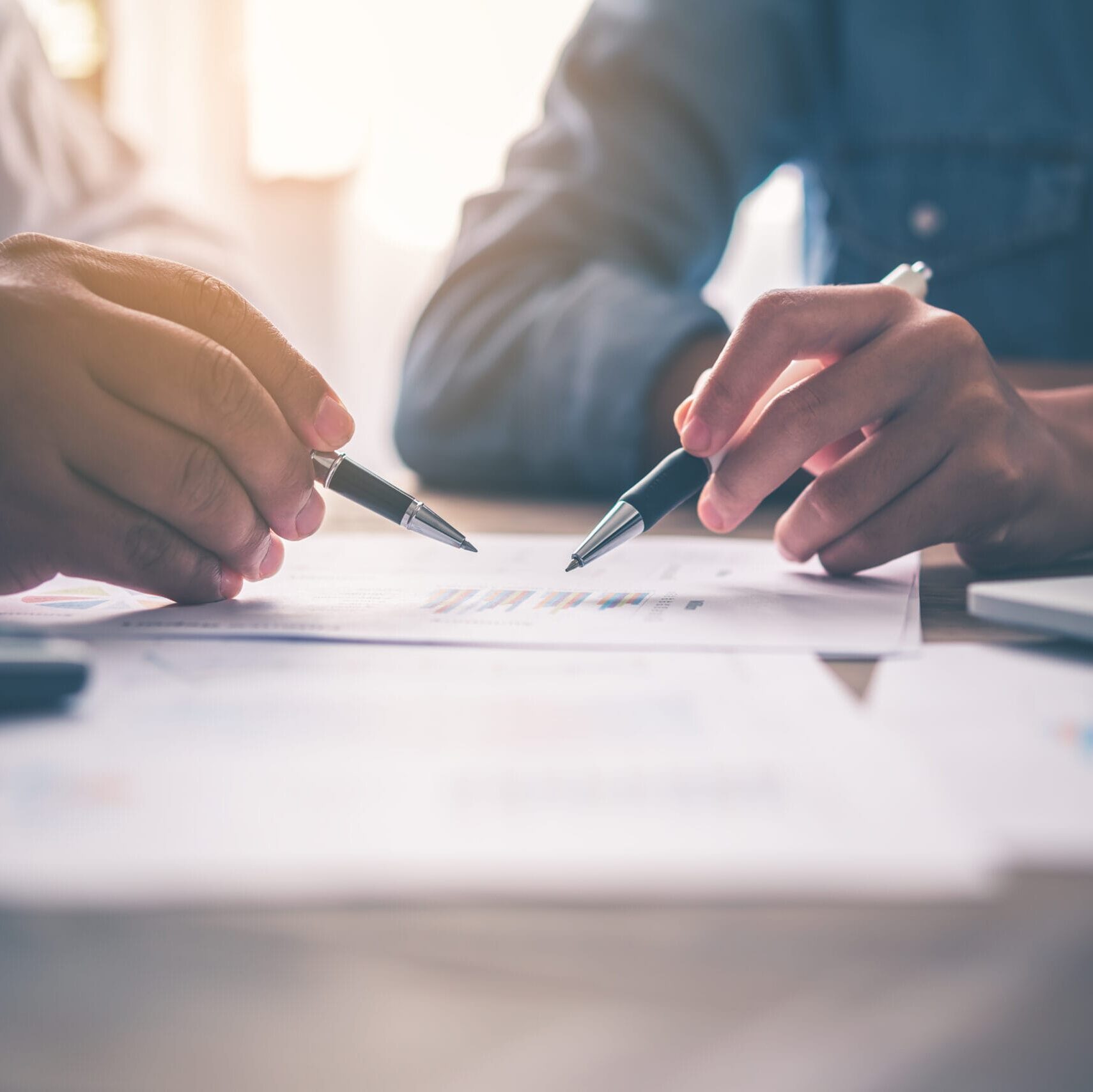 group of business people working and communicating together in t